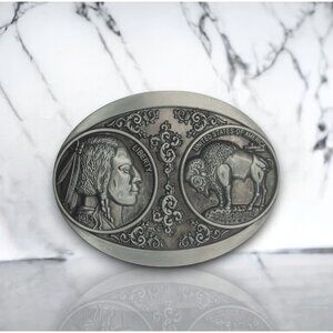 American Buffalo US 5 Cent Belt Buckle | Buffalo Nickle Silver Finish Buckle